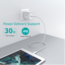 Дата кабель USB-C to Lightning 1.0m USB2.0 30 W MFI Choetech (IP0040-WH) - Фото