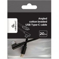 Дата кабель USB-C to USB-C 0,2m angle Cablexpert (CC-USB2-CMCML-0.2M) - Фото