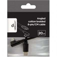 Дата кабель USB-C to Lightning 0,2m angle Cablexpert (CC-USB2-CMLML-0.2M) - Фото