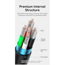Дата кабель USB 2.0 AM to USB-C 3.0m 3.0A (18W) PVC black VENTION (CTHBI) - Фото