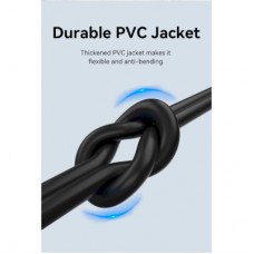 Дата кабель USB 2.0 AM to USB-C 3.0m 3.0A (18W) PVC black VENTION (CTHBI) - Фото
