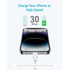 Дата кабель USB 2.0 AM to Lightning 1.8m 322 White Anker (A81B6H21) - Фото