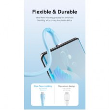 Дата кабель USB-C to USB-C 2.0m USB2.0 100W (20V/5A) Light Blue Silicone Vention (TAWSH) - Фото