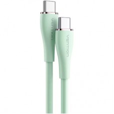 Дата кабель USB-C to USB-C 2.0m USB2.0 100W (20V/5A) Light Green Silicone Vention (TAWGH) - Фото