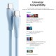 Дата кабель USB-C to USB-C 2.0m USB2.0 100W (20V/5A) Light Green Silicone Vention (TAWGH)