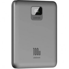 Батарея универсальная Canyon PB-2008 20000mAh PD/100W Q.C/3.0 (CNE-CPB2008DG) - Фото
