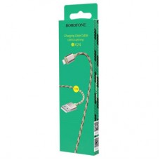 Дата кабель USB 2.0 AM to Lightning 1.0m 2.4A Gold BOROFONE (BX24LG) - Фото