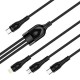 Дата кабель USB 2.0 AM to Lightning + Micro 5P + Type-C 1.2m 3.0A (PD60W data) Black ColorWay