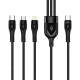 Дата кабель USB 2.0 AM to Lightning + Micro 5P + Type-C 1.2m 3.0A (PD60W data) Black ColorWay
