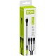 Дата кабель USB 2.0 AM to Lightning + Micro 5P + Type-C 1.2m 3.0A (PD60W data) Black ColorWay