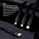 Дата кабель USB 2.0 AM to Lightning + Micro 5P + Type-C 1.2m 3.0A (PD60W data) Black ColorWay