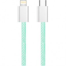 Дата кабель USB-C to Lightning 1.0m 27W green ColorWay (CW-CBPDCL061-G) - Фото