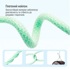 Дата кабель USB-C to Lightning 1.0m 27W green ColorWay (CW-CBPDCL061-G) - Фото