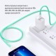 Дата кабель USB-C to Lightning 1.0m 27W green ColorWay (CW-CBPDCL061-G)