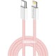 Дата кабель USB-C to Lightning 1.0m 27W pink ColorWay (CW-CBPDCL061-P)