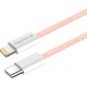 Дата кабель USB-C to Lightning 1.0m 27W pink ColorWay (CW-CBPDCL061-P)