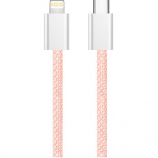 Дата кабель USB-C to Lightning 1.0m 27W pink ColorWay (CW-CBPDCL061-P) - Фото
