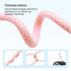 Дата кабель USB-C to Lightning 1.0m 27W pink ColorWay (CW-CBPDCL061-P) - Фото
