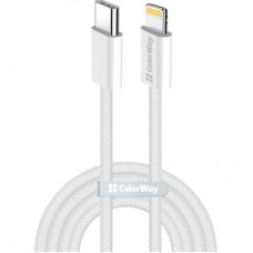 Дата кабель USB-C to Lightning 1.0m 27W grey ColorWay (CW-CBPDCL061-GR) - Фото