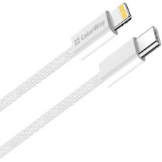 Дата кабель USB-C to Lightning 1.0m 27W grey ColorWay (CW-CBPDCL061-GR) - Фото