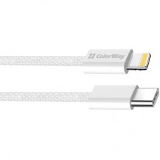 Дата кабель USB-C to Lightning 1.0m 27W grey ColorWay (CW-CBPDCL061-GR) - Фото
