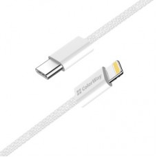 Дата кабель USB-C to Lightning 1.0m 27W grey ColorWay (CW-CBPDCL061-GR) - Фото
