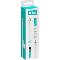 Дата кабель USB-C to Lightning 1.0m 27W grey ColorWay (CW-CBPDCL061-GR) - Фото