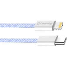 Дата кабель USB-C to Lightning 1.0m 27W purple ColorWay (CW-CBPDCL061-PU) - Фото