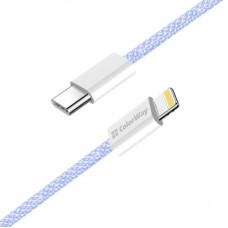 Дата кабель USB-C to Lightning 1.0m 27W purple ColorWay (CW-CBPDCL061-PU) - Фото
