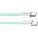 Дата кабель USB-C to USB-C 1.0m 60W 3.0А green ColorWay (CW-CBPDCC061-G)