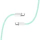 Дата кабель USB-C to USB-C 1.0m 60W 3.0А green ColorWay (CW-CBPDCC061-G)
