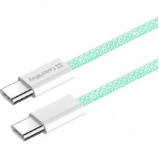 Дата кабель USB-C to USB-C 1.0m 60W 3.0А green ColorWay (CW-CBPDCC061-G) - Фото