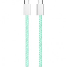 Дата кабель USB-C to USB-C 1.0m 60W 3.0А green ColorWay (CW-CBPDCC061-G) - Фото