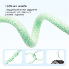 Дата кабель USB-C to USB-C 1.0m 60W 3.0А green ColorWay (CW-CBPDCC061-G) - Фото