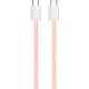 Дата кабель USB-C to USB-C 1.0m 60W 3.0А pink ColorWay (CW-CBPDCC061-P)
