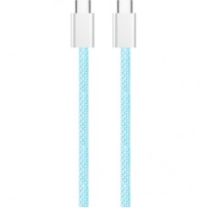 Дата кабель USB-C to USB-C 1.0m 60W 3.0А blue ColorWay (CW-CBPDCC061-BL) - Фото