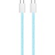 Дата кабель USB-C to USB-C 1.0m 60W 3.0А blue ColorWay (CW-CBPDCC061-BL)