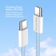 Дата кабель USB-C to USB-C 1.0m 60W 3.0А blue ColorWay (CW-CBPDCC061-BL)