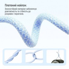 Дата кабель USB-C to USB-C 1.0m 60W 3.0А blue ColorWay (CW-CBPDCC061-BL) - Фото