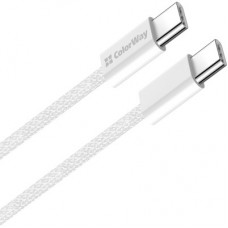 Дата кабель USB-C to USB-C 1.0m 60W 3.0А grey ColorWay (CW-CBPDCC061-GR) - Фото