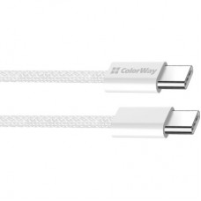 Дата кабель USB-C to USB-C 1.0m 60W 3.0А grey ColorWay (CW-CBPDCC061-GR) - Фото
