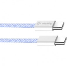 Дата кабель USB-C to USB-C 1.0m 60W 3.0А purple ColorWay (CW-CBPDCC061-PU) - Фото
