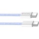 Дата кабель USB-C to USB-C 1.0m 60W 3.0А purple ColorWay (CW-CBPDCC061-PU)