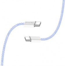Дата кабель USB-C to USB-C 1.0m 60W 3.0А purple ColorWay (CW-CBPDCC061-PU) - Фото