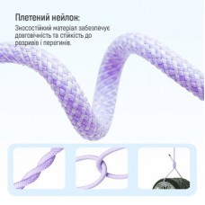 Дата кабель USB-C to USB-C 1.0m 60W 3.0А purple ColorWay (CW-CBPDCC061-PU) - Фото