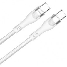 Дата кабель USB-C to USB-C 1.0m (PD Fast Charging 240W) 5А white ColorWay (CW-CBPDCC065-WT) - Фото