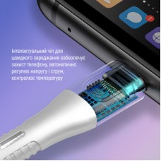 Дата кабель USB-C to USB-C 1.0m (PD Fast Charging 240W) 5А white ColorWay (CW-CBPDCC065-WT) - Фото