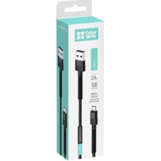 Дата кабель USB-C to USB-C 1.0m 2.4А black ColorWay (CW-CBUC063-BK) - Фото