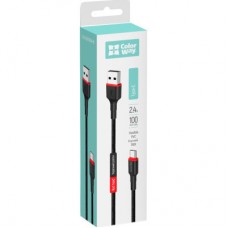 Дата кабель USB-C to USB-C 1.0m 2.4А black ColorWay (CW-CBUC064-BK) - Фото