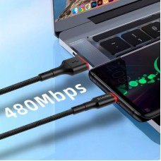 Дата кабель USB-C to USB-C 1.0m 2.4А black ColorWay (CW-CBUC064-BK) - Фото